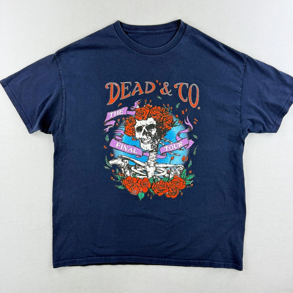 Dead & Company Final Tour 2023 Bertha T-Shirt Size XL Navy Blue